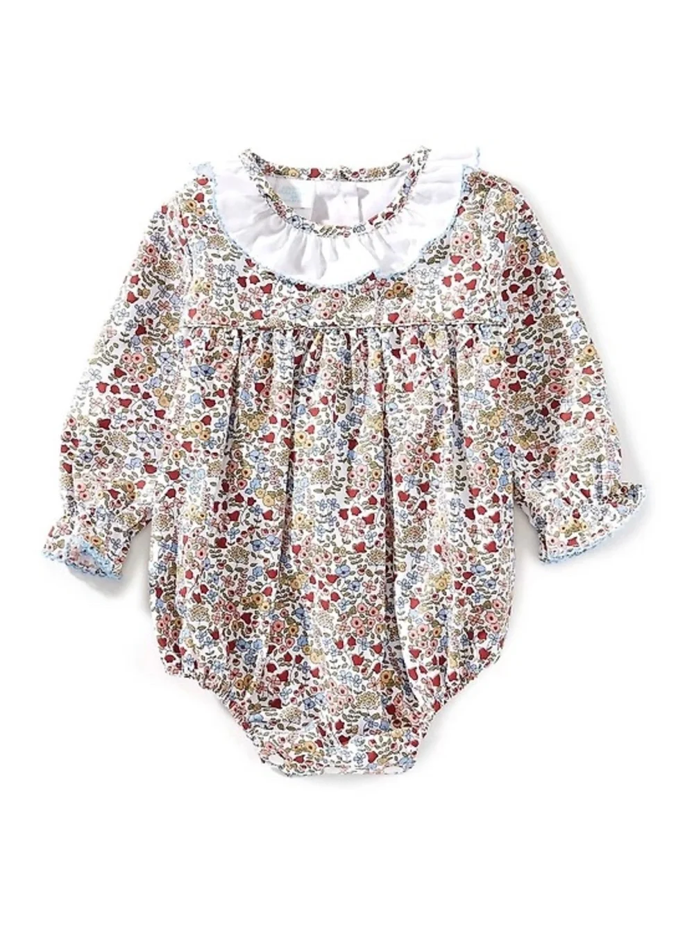 NWT Edgehill Collection Baby Girls Floral Ruffle Bubble Romper Set Sz 6M
